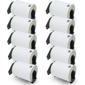 BETCKEY - Compatible Shipping Labels Replacement for Brother DK-1241 (4 in x 6 in), Use with Brother QL Label Printers [10 Rolls/2000 Labels]