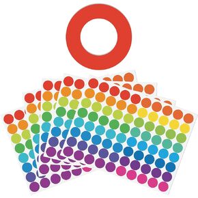 4000 PCS Paper Hole Reinforcement Stickers, Multi-Colors Self-Adhesive Hole Punch Reinforcement Labels Stickers for Loose-Leaf Paper Sheets, Outer 0.5", Inner 0.25", 16 Colors