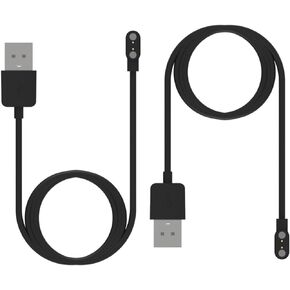 Replacement Charger Intended for MVEFOIT P42B/Wwzzey P42B,AooDen P45 Smart Watch Charger Cable Magnetic 60cm USB Charging Cable Cord for P42B Watch Charger Accessories (Black&Black)