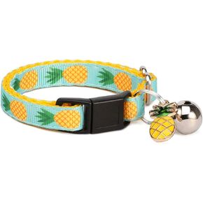 WAAAG Pet Supplies, (Tropical Pineapple) Cat Collar, Dog Collar, Cat Leash, Dog Leash, Small Dog Collar, Medium Dog Collar, Large Dog Collar (Pet Collar, XS)