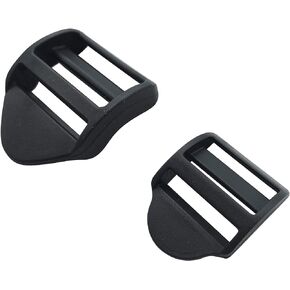 10pcs Tension Lock - 2 inch Plastic Ladder Lock Slider Buckles Backpack Straps Black Webbing Strap Slider,50cm,Q084