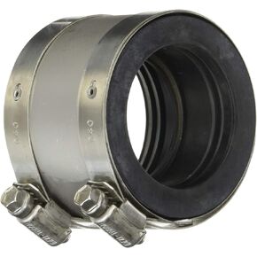 Fernco P3000-215 Proflex Shielded Pipe Coupling, 2" x 1-1/2", Black