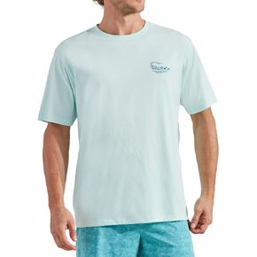 CARIBBEAN JOE Men's Shirt, Pajamas Sleep Top with Life is a Wave Design, Lightweight and Breathable Pjs