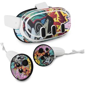 MightySkins Skin Compatible with Meta Quest 3 - Graffiti Wild Styles | Protective, Durable, and Unique Vinyl Decal wrap Cover | Easy to Apply
