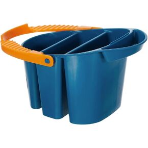 Mijello Art Organizer Water Bucket with Wiping Pad, 3 Compartments, 2 Liters, Blue with Orange Handle (92-WP4021) in Saudi Arabia