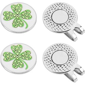 Cosmos 2 Sets Golf Ball Markers with Hat Clips Golf Ball Training Aids, Funny Golf Hat Clip and Ball Mark, Golf Gifts Golf Accessories for Golf Lover Men Women Golfer Training & Practice