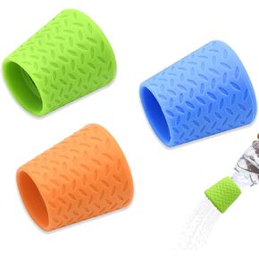 3 Pack Portable Outdoor Shower for Dogs, Hiking, Beach, and Camping, Fits Most Plastic Mineral Water Bottle or Soda Bottles (Blue, Orange, Green)