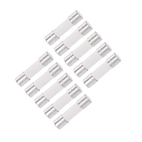 uxcell Ceramic Cartridge Fuses 8A 250V 5x20mm Slow Blow Replacement for Stereo Audio Alarm Amplifier Ceramic 10pcs
