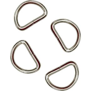 50 CT Heavy Duty Metal D-Rings 3/4 Inch Non Welded D Rings for Sewing, Belts, Dog Leash & Keychains