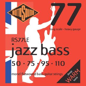 Rotosound RS77LE Monel Flatwound Bass Guitar Strings (50 75 95 110)