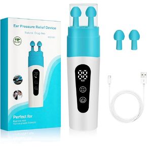 Ear Pressure Relief Device, Eustachian Tube Unclogger Balanced Ear Pressure Improve Tinnitus and Earache, Ear Care Products for Airplane Travel, Diving, Swimming