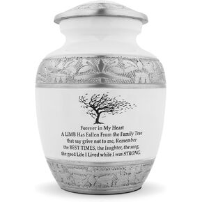 Cremation Urns for Adult Ashes Keepsake Set - Adult Urn Carefully Handcrafted with Elegant Finishes to Honor and Remember Your Loved One, Urns for Human Ashes Adult Female(Eternal White)