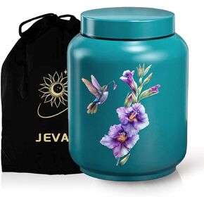 Urn for Ashes for Women, Beautiful Hummingbird Urn for up to 220 lbs, Large Decorative Cremation Urn for Mom