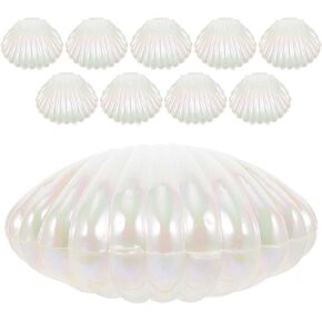 Hemoton 30pcs Plastic Containers Sea Shells Candy Boxes Mini Seashell Containers Jewelry Box Chocolate Box Party Treat Boxes for Wedding Birthday Decorative Boxes