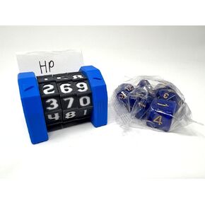 MunnyGrubbers - 5 عبوات من عداد الحياة - جهاز تعقب HP مع فتحة بطاقة التتبع - (تتضمن مجموعة نرد عشوائية 7 قطع D20) - MTG - لعبة تقمص الأدوار على الطاولة - ألعاب الطاولة - DND - الزنزانات والتنينات - (5 عبوات - رمادي)