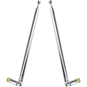 7 Section Telescopic Replacement Antenna 75cm Vertical Universal Aerial Easy to Install Better Reception for Portable Radio TV AM FM No Loose No Location Limited Stainless Steel 2Pcs