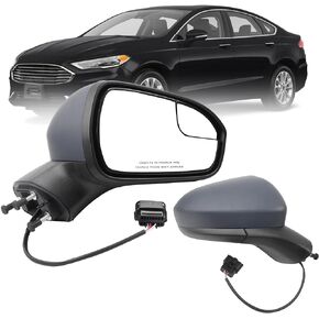 مرآة جانبية للراكب الأيمن من داسبيكان متوافقة مع مرآة الرؤية الخلفية Ford Fusion 2016-2022 | التكيف الكهربائي | قابل للطلاء| استبدال # FS7Z-17682-B | 3 دبابيس