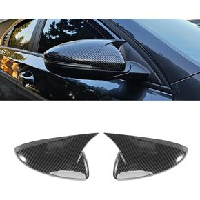 Rear View Side Mirror Cover Caps Fit for Kia Forte K3 2019-2024 Carbon Fiber Style