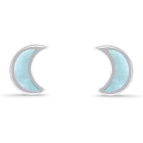 Boma Jewelry Sterling Silver Crescent Moon Stud Earring