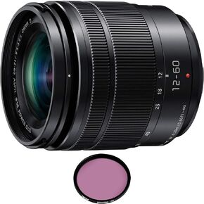 Panasonic Lumix G Vario 12-60mm f/3.5-5.6 ASPH. Power O.I.S. Lens with Pro Filter (Renewed)
