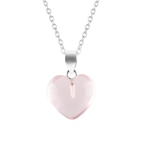 Emerald Heart Stone Silver Plated Pendant Necklace, Green Heart Crystal Necklace, Jewelry for Women, Healing Crystals, 20 inches Adjustable Chain (emerald)