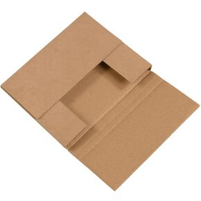 Aviditi White Easy-Fold Mailing Boxes, 10 1/4 x 8 1/4 x 1 1/4 Inches, Pack of 50, Crush-Proof, for Shipping, Mailing and Storing