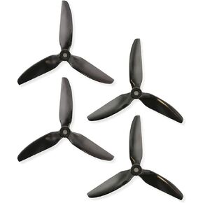 8pcs HQProp 5X4.8X3 V1S 5048 5 Inch 3-Blade Propellers Set (4X CW / 4X CCW) Poly Carbonate (Blue)