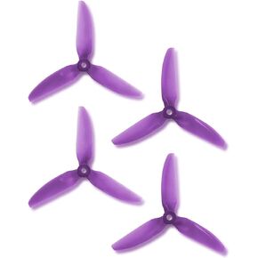 8 قطع HQProp 5X4.8X3 V1S 5048 مجموعة مراوح 5 بوصة 3 شفرات (4X CW / 4X CCW) بولي كربونات (أزرق)
