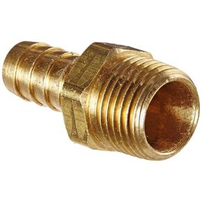 Anderson Metals - 57001-0808 57001 Brass Hose Fitting, Adapter, 1/2" Barb x 1/2" NPT Male Pipe