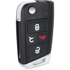 Keyless Entry Remote Flip Car Key Fob for Volkswagen Golf Jetta GTI Tiguan 2018 2019 2020 2021 FCC ID: NBGFS125C1 P/N: 15G6 959 752 BM 315MHz 4 Buttons MQB49 Chip