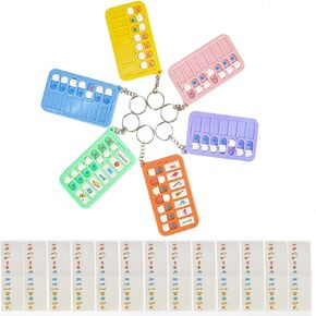 Chore Planning Chart Key Chains 6Pcs Chore Schedule Key Rings Daily Weekly Memo Checklist Boards with 18pcs List Cards Stickers for Kids Adults Habit and Behavior Planner Tracker