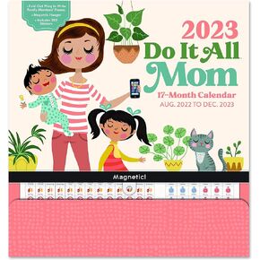 تقويم مكتب لأيام الكلاب في استوديو الدائرة البرتقالية 2024-2025: مخطط عائلي مغناطيسي وزخرفي وجمالي لمدة 17 شهرًا مع مناظر أسبوعية ومهام