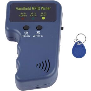 Handheld RFID Copier 125KHz EM4100 Portable ID Card Copier Reader/Writer Duplicator + Keyfob