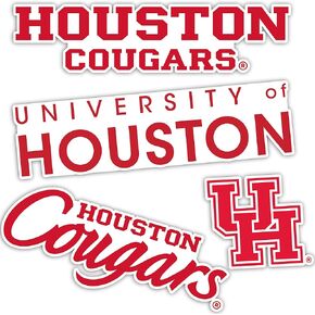 Desert Cactus University of Houston Cougars UH Stickers Vinyl Decals Laptop Water Bottle Car Scrapbook T2 (Type 2)