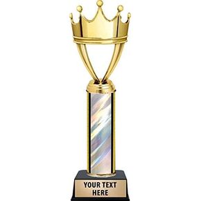 Crown Awards Gold Crown Trophy, 11" First Place Trophy with Free Engraving Included Prime