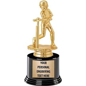 T-Ball Trophies with Custom Engraving, 6.5" Personalized Boys T-Ball Award, Kids Baseball Trophy On Deluxe Round Base Prime