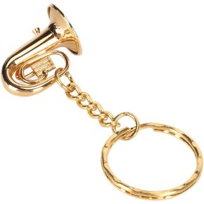 Brass Tuba Key Chain, Musical Instrument Keychain, Musical Instrument Wire Art Handmade Keychain, Brass Hanging Ornament