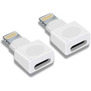 2-Pack Lightning Adapters for i-OS Phone and i-OS Tablet Pad Compatibility with Lifeproof and Otterbox Cases
