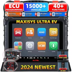 Autel MaxiSys Ultra EV, Upgrade Autel Ultra MS919 MS909, 2024 Top Autel Scanner EV Intelligent Diagnostic Tool with EVDiag Box, High-Voltage & Battery Pack Analysis, 5-in-1 VCMI, Topology, ECU Coding