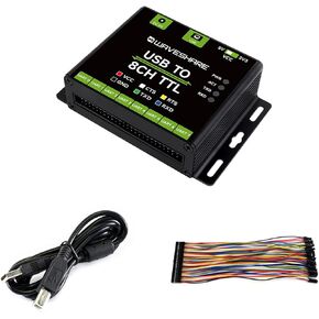 Industrial USB to 8CH TTL (UART) Converter USB to UART USB to TTL Adapter Multi Protection Circuits Multi Systems Support