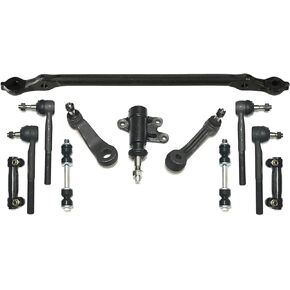 PartsW - 12 Pc Steering Kit Tie Rod Ends Adjusting Sleeves Sway Bars Center Link Idler Arm Bracket Assembly Pitman Arms/Fits Chevrolet GMC C1500/2500 Suburban Tahoe Yukon +More