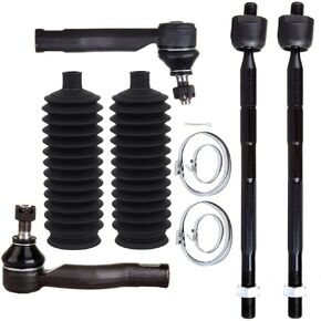 ECCPP - 6PCS Front Inner Outer Tie Rod End Steering Boot Compatible Fit 2001-2005 For Toyota RAV4 Suspension Kit