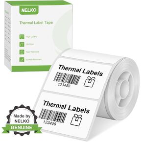 Thermal Labels for Nelko PM220 Label Maker, 2'' x 1.18'' (50x30mm) Thermal Sticker Label, Waterproof, Multi-Purpose Label Tape, 1 Roll of 230 Self-Adhesive Thermal Paper (White)
