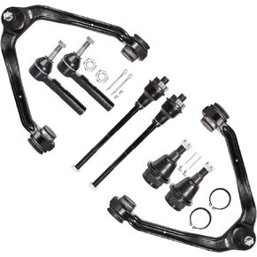 LCWRGS Front Suspension Kit Compatible with 1999-2006 Chevy Avalanche Suburban Silverado 1500 Tahoe GMC Sierra Yukon Cadillac Escalade -w/Upper Control Arm, Lower Ball Joints, Tie Rod Ends - 8pc Set