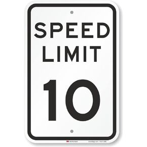 SmartSign - T1-1011-HI_18x24 Speed Limit 10 MPH Sign by | 18" x 24" 3M High Intensity Grade Reflective Aluminum