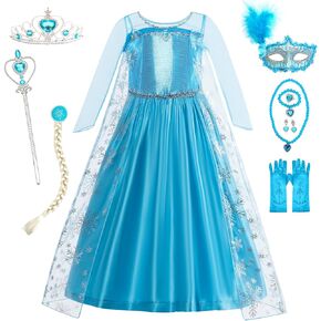زي فروزن إلسا للفتيات ملابس الأميرة للأطفال الصغار في عيد الهالوين وأعياد الميلاد in Kuwait