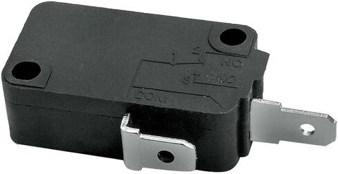 KW3A Microwave Oven Door Switch (2 Normally Open and 1 Normally Close) 16A 125V/250V Door Interloc and Slow-Blow Ceramic Fuses (Pack of 3) Compatible with Microwave Oven in Saudi Arabia