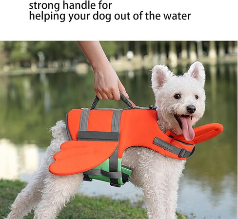 Dog Life Jacket for Small Medium Large Dogs Boating, Swimming Vest for Dogs High Flotation with Reflective Stripes,Removable Float,Adjustable Dog Life Vests,M in Saudi Arabia