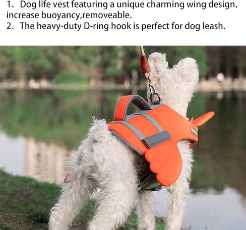 Dog Life Jacket for Small Medium Large Dogs Boating, Swimming Vest for Dogs High Flotation with Reflective Stripes,Removable Float,Adjustable Dog Life Vests,M in Saudi Arabia