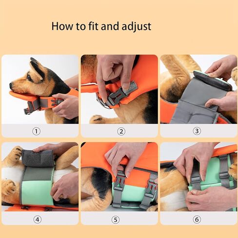 Dog Life Jacket for Small Medium Large Dogs Boating, Swimming Vest for Dogs High Flotation with Reflective Stripes,Removable Float,Adjustable Dog Life Vests,M in Saudi Arabia
